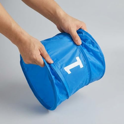Blue Chipping Mat for Short Game, 30x30x150cm Portable Target with Carry Bag, Fun Games for Indoor and Outdoor Use, 9-Bucket Set - style: 9-bucket set