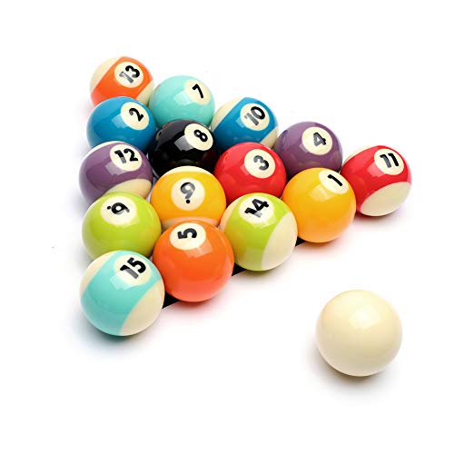 CUPPA Professional Pool Balls/Billiard Balls Set, Complete 16 Balls for Pool Tables - color: Bright