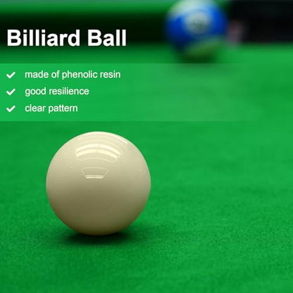 HMQQ 2 1/4" Pool Cue Ball and Professional AAAA Grade Billiards Balls, White Cue Ball, Set of 1,6oz - style: White Cue Ball