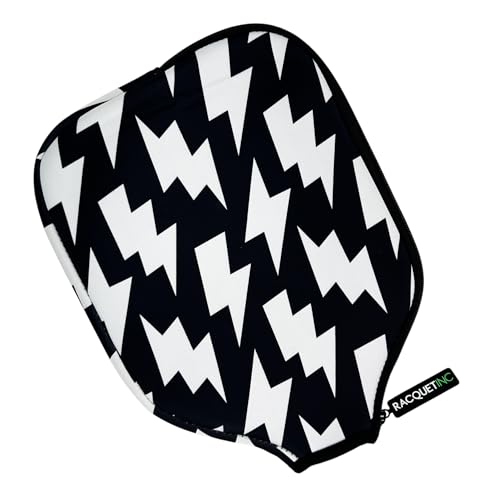 Racquet Inc Tennis Gifts Pickleball Paddle Cover Sleeve – Universal Fit for Standard Paddles, Neoprene Protective Case with Zipper, Pickleball Paddle Cover, Gift for Pickleball Players - color: High Voltage