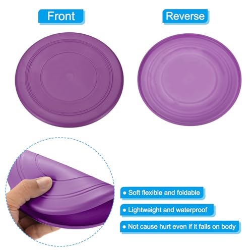 PATIKIL Flying Disc, Flying Discs Soft Waterproof for Adults Dog Playing Sport Game - color: Purple