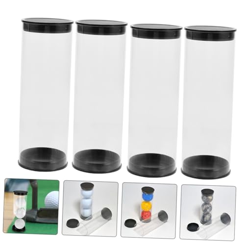 Happyyami 8 Pcs Golf Barrel Golfing Ball Case Ball Case for Golfing Golfs Ball Case Golfs Ball Holder Clear - color: As Shownx4pcs, size: 13.00X4.50X4.50CMx4pcs