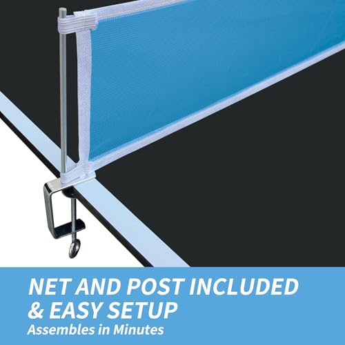7/8/9ft Mid-Size Ping Pong Conversion Top with Net Set for Billiard and Pool Tables - Regulation Top Converts Billiards into Ping Pong Table Blue/Green/Black - color: Black, size: 8 FT