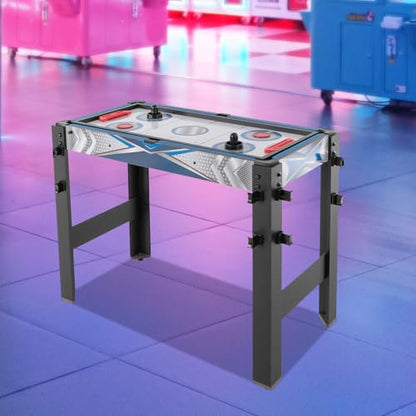 5-in-1 Multi Game Table, 36" Indoor Combo Entertainment Center with Pool Hockey Ping Pong Basketball & Archery, Family Game Room Table for Kids Teens and Adults