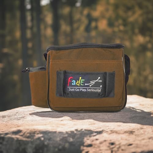 Fade Lite Disc Golf Bag – Compact, Lightweight, and Reliable Storage for New and Casual Players - Shoulder Strap Bag - Night Golf Bag (Coffee Brown)
