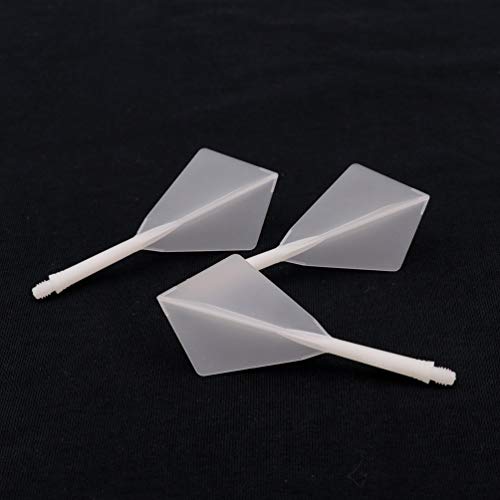 CUESOUL ROST Integrated Dart Shaft and Flights Medium,Diamond Shape,Set of 3 - color: Clear