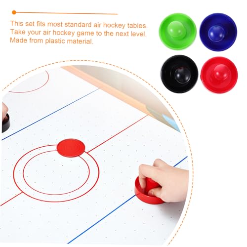 Air Hockey Pushers and Pucks Plastic Replacement Accessories for Standard Table Hockey Game Use High Impact Resistance