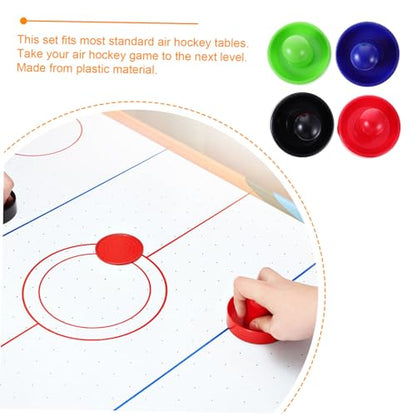 Air Hockey Pushers and Pucks Plastic Replacement Accessories for Standard Table Hockey Game Use High Impact Resistance