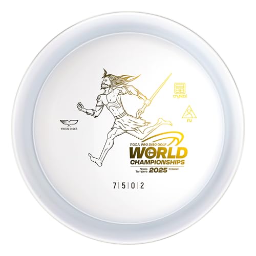 Yikun Glow Disc Golf Mid-Range Discs- Limited Edition Pro Worlds 2025 Straight Flight Disc Golf Driver with Reliable Fade|PDGA Approved for Forehand & Backhand Hyzers|Control-Oriented 170-176g - color: Pro worlds 2025