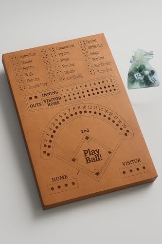 Baseball Dice Board Game with Dice Marbles - Board Games for Family Game Night