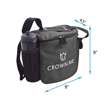CROWN ME Disc Golf Starter Set,Disc Golf Set with 6 Discs, 1 Marker,1 Towel and Starter Disc Golf Bag Fairway Driver - color: Black
