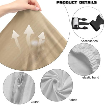 Suobstales Beach Starfish Seashell Conch Wood Print Gaming Chair Covers Slipcovers, Stretchable Elastic Computer Reclining Gaming Chair Seat Cover with Armrest Cover (No Chairs) - color: Beach Starfish Seashell Conch Wood
