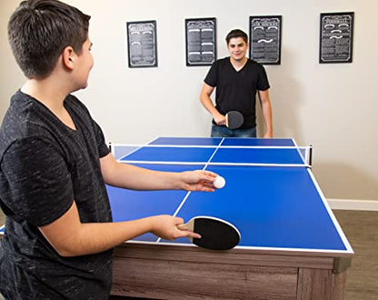 Hathaway Pool Table Combo Set with Benches - color: Woodtone
