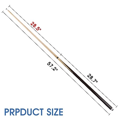 2-Piece Pool Cue Stick – 36″/42″/48″/58″ Wooden Billiard Cues, Standard & Heavy Options, 13mm Tip, Set of 2 or 4 – Beginner & Family Friendly - size: 58" set of 2