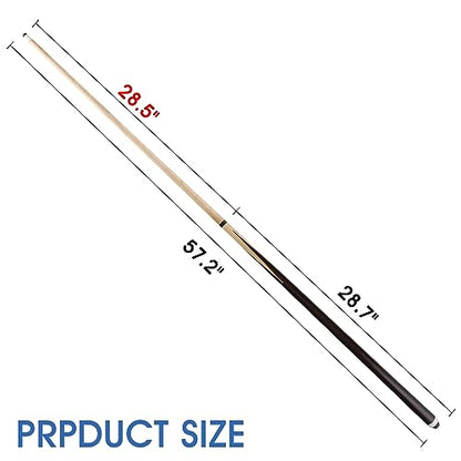 2-Piece Pool Cue Stick – 36″/42″/48″/58″ Wooden Billiard Cues, Standard & Heavy Options, 13mm Tip, Set of 2 or 4 – Beginner & Family Friendly - size: 58" set of 4