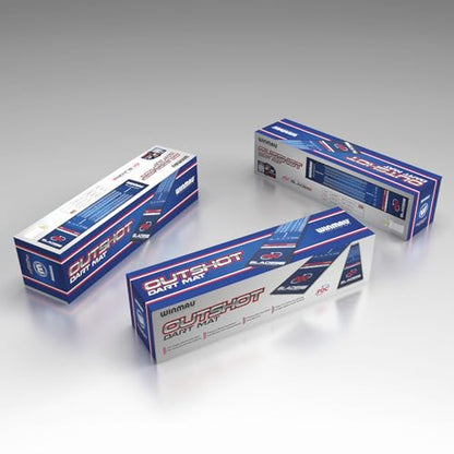 WINMAU Dart Mat with Throw Line for Soft Tip and Steel Tip - Available in Outshot and Clearzone Style - style: Pro Zone Outshot
