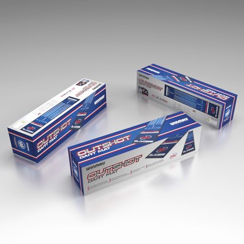 WINMAU Dart Mat with Throw Line for Soft Tip and Steel Tip - Available in Outshot and Clearzone Style - style: Pro Zone Outshot