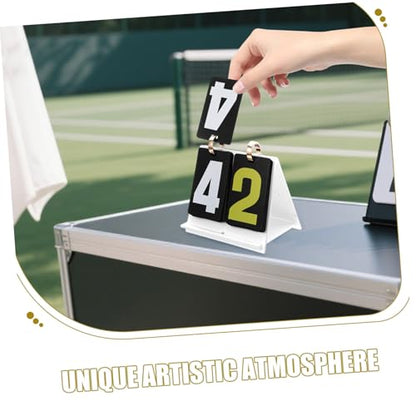 Manual Flip Scoreboard for Card Games Portable Scorekeeper with Large Display Thick PP PVC Construction Read Numbers for Tabletop Competitions and Sports