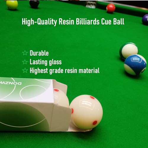 Pro-Cup Pool Cue Ball 2 1/4" 6 Red Dots AAA-Grade Regulation Size Billiard Training Cue Ball (2 Pack)