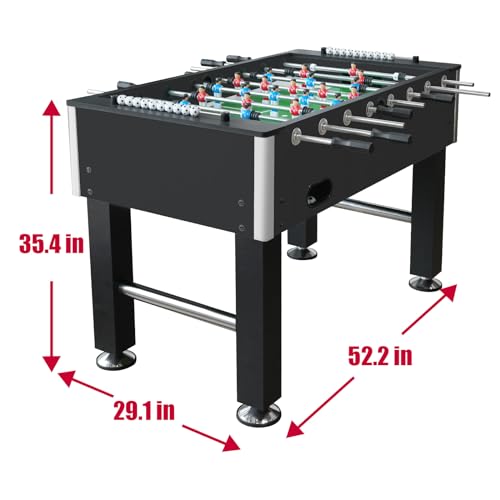 Seydrey 55" Competition Sized Foosball Table, Arcade Soccer Game for Home with Leg Levelers, Heavy-Duty Legs, Perfect for Family