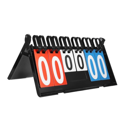 BESPORTBLE Portable Basketball Board Flip Scorekeeper for Soccer Tabletop Scoreboard Two- Display