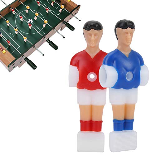 Foosball Player Replacement Parts, 4 Pieces Plastic Soccer Men in Red and Blue, 4.13 x 1.44 x 0.16 inches, for Tournament Table Games