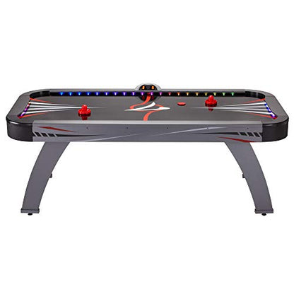 Fat Cat Volt 7 Foot LED Air Hockey Table for Adults with Dual Motor, Automatic Scoring, Music System, Hockey Table with Light Up Playfield