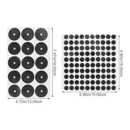 BESPORTBLE Billiard Table Marker Dots Black Snooker Spots Self-Adhesive Billiard Point Stickers for Pool Table Markers Billiards Practice Cloth Material 2 Sheets