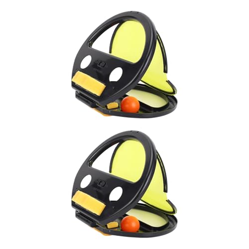 Toss and Catch Ball Set, Hand Exercise Ball Throwing Set, Double Player Outdoor Game with Soft Balls, Ideal for Beach Picnic Party (Black) - color: Black