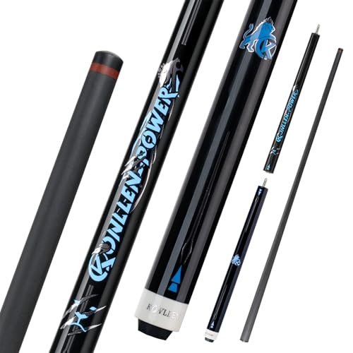 KONLLEN Heavy Hitter Carbon Fiber Jump Break Cue, 3-Piece 58" Pool Cue for Break and Jump Shots, 13mm Phenolic Tip, Uni-Loc Joint, 19–20oz - color: Black