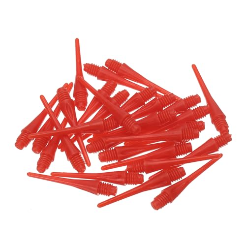 PATIKIL Plastic Dart Tips Thread, Pack Soft Tip Dart Points Replacement Dart Accessories - color: Red