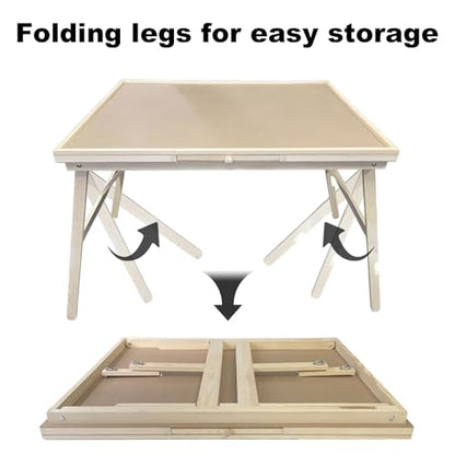 1500 Piece Puzzle Table with Foldable Legs, 34'' W×26'' D×27''H Large Wood Portable Jigsaw Puzzle Board with 4 Drawers, Folding Puzzle Board Game Table for Adults, Nature - size: 34''- Puzzle Table