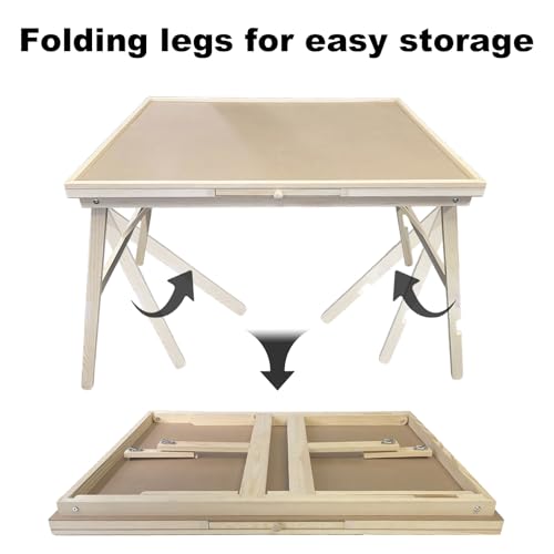 1500 Piece Puzzle Table with Foldable Legs, 34'' W×26'' D×27''H Large Wood Portable Jigsaw Puzzle Board with 4 Drawers, Folding Puzzle Board Game Table for Adults, Nature - size: 34''- Puzzle Table