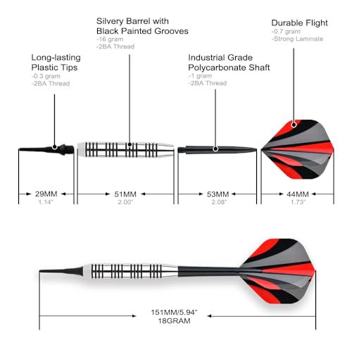 Steel Tip Darts Set 18 Grams15 Pack Steel Barrels - style: s pc 12