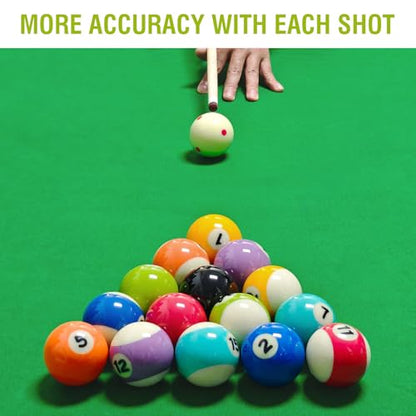 Pool Balls Set – 2-1/4" Regulation Billiard Balls, 16 Resin Ball Set for Pool Tables, Complete Standard Replacement