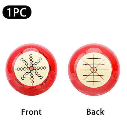 Billiards Cue Ball Training Artifact with Storage Bag, Portable Practice Training Assist Accessory with Standard Lines and Dots for America Pool Eight Ball(Size:Ball + Bag)