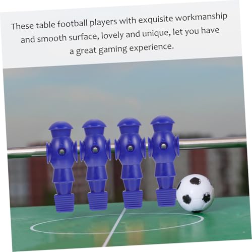 Kisangel 8Pcs Foosball Mechanical Players Table Soccer Game Replacement Parts Resin Football Figures for Standard Rods Easy to Install Smooth Surface Blue White