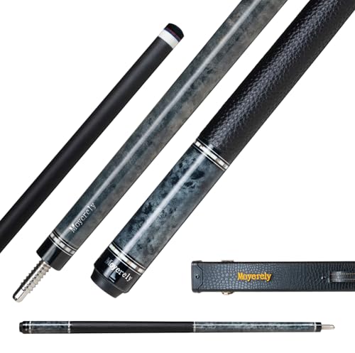 Carbon Fiber Pool Cue,11.8mm/12.5mm Low Deflection Cue Stick,Professional Pool Stick with Case - color: Bird Eye Maple_Grey, size: 11.8mm