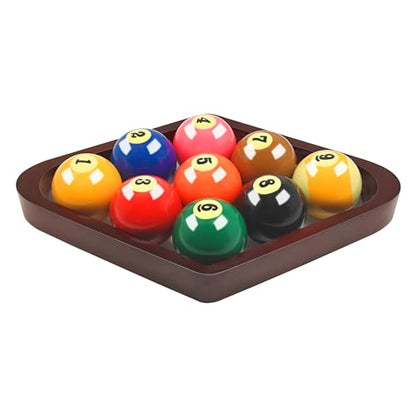 Solid Wood Pool Ball Triangle Rack, Pool Table Ball Holder Positioning Rack,2-1/4" Pool Ball Rack - color: Burgundy