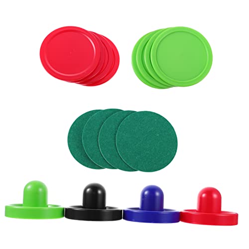 1Set Air Hockey and Pucks Durable Hockey Parts for Game Tables Paddles Colors with Pucks for Family Fun and Game Night
