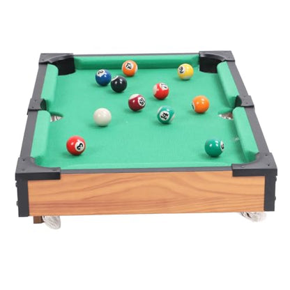 Mini Pool Table, Billiards Table for Kids, Tabletop Billiards Set with Sticks & Triangle Rack, for Kids and Family Fun