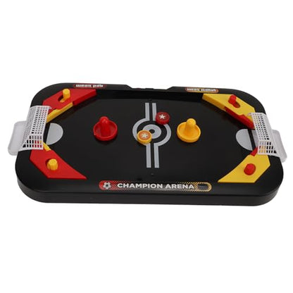 Air Hockey Table, 2 in 1 Portable Compact 2 Player Mini Hockey Game, Competitive Tabletop Puck Game with Modes and Accessories for Kids Teens Adults Family