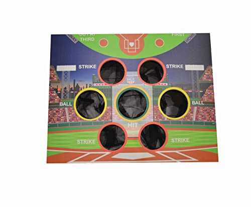 Baseball-Themed Bean Bag Toss Game with UV-Printed Game Board and Hand-Stitched Bean Bags