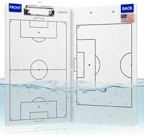Premium Clipboard for Coaches, Durable Dry Erase WhiteBoard, Simplicity Sharpens Focus, Tactical Coaching Clip Boards, Sporting Goods Clipboards(Soccer) - style: Soccer