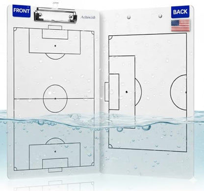 Premium Clipboard for Coaches, Durable Dry Erase WhiteBoard, Simplicity Sharpens Focus, Tactical Coaching Clip Boards, Sporting Goods Clipboards(Soccer) - style: Soccer