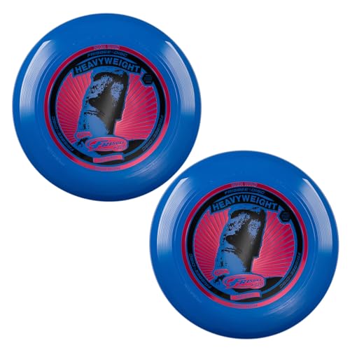 Wham-O Frisbee Heavyweight 200g Flying Disc, 11 Inch Stable Competition Sports Disc, Long Distance and Durable, for Outdoor Activities and Family Fun - color: Blue(2 Pack)