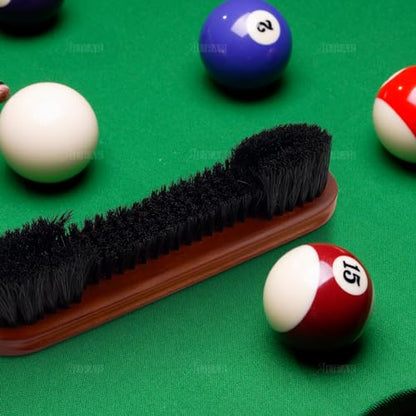 AUEAR, Set of 3 Billiards Pool Table and Rail Brush with Billiard Cue Snooker Cloth Cleaner (Brown Color)