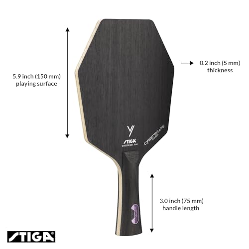 STIGA Cybershape Carbon CWT Table Tennis Blade with Custom Weight Technology I Superior Control, Enhanced Grip for Offensive Play - style: Cybershape Carbon CWT - Pen