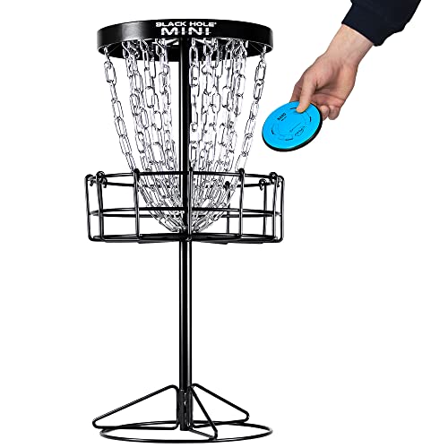 MVP Disc Sports Black Hole Mini 24-Chain Disc Golf Basket Target (26.5" Tall Mini Basket)