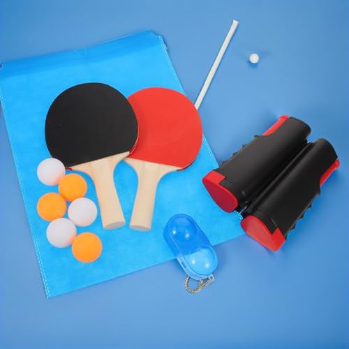 DECHOUS Retractable Table Tennis Net with Clamps Portable Ping Pong Net Sturdy Pu Material Convenient Installation Fits Tables to 5cm Thick